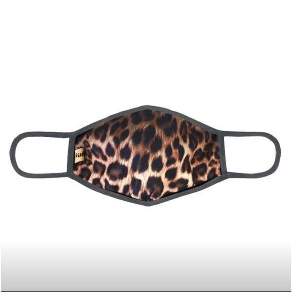 Animal Print Cheetah Black Facemask USA Made - Picture 2 of 3